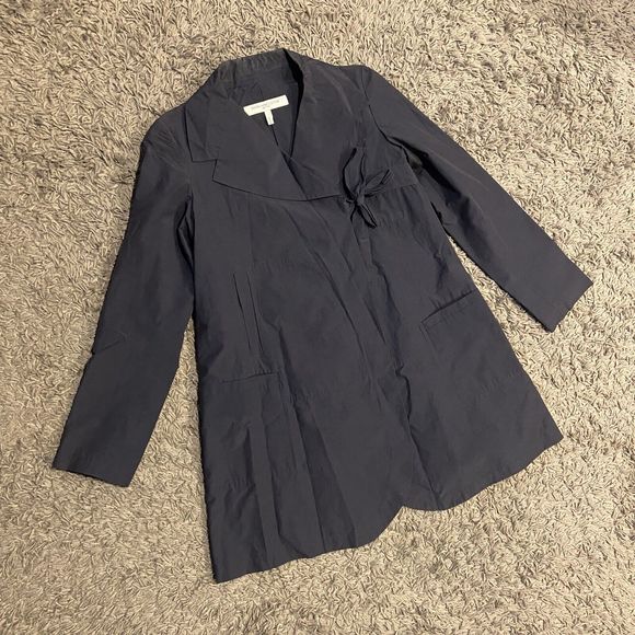 MORGANE LE FAY New York Cotton Nylon Light Weight Jacket In Navy S Made In USA